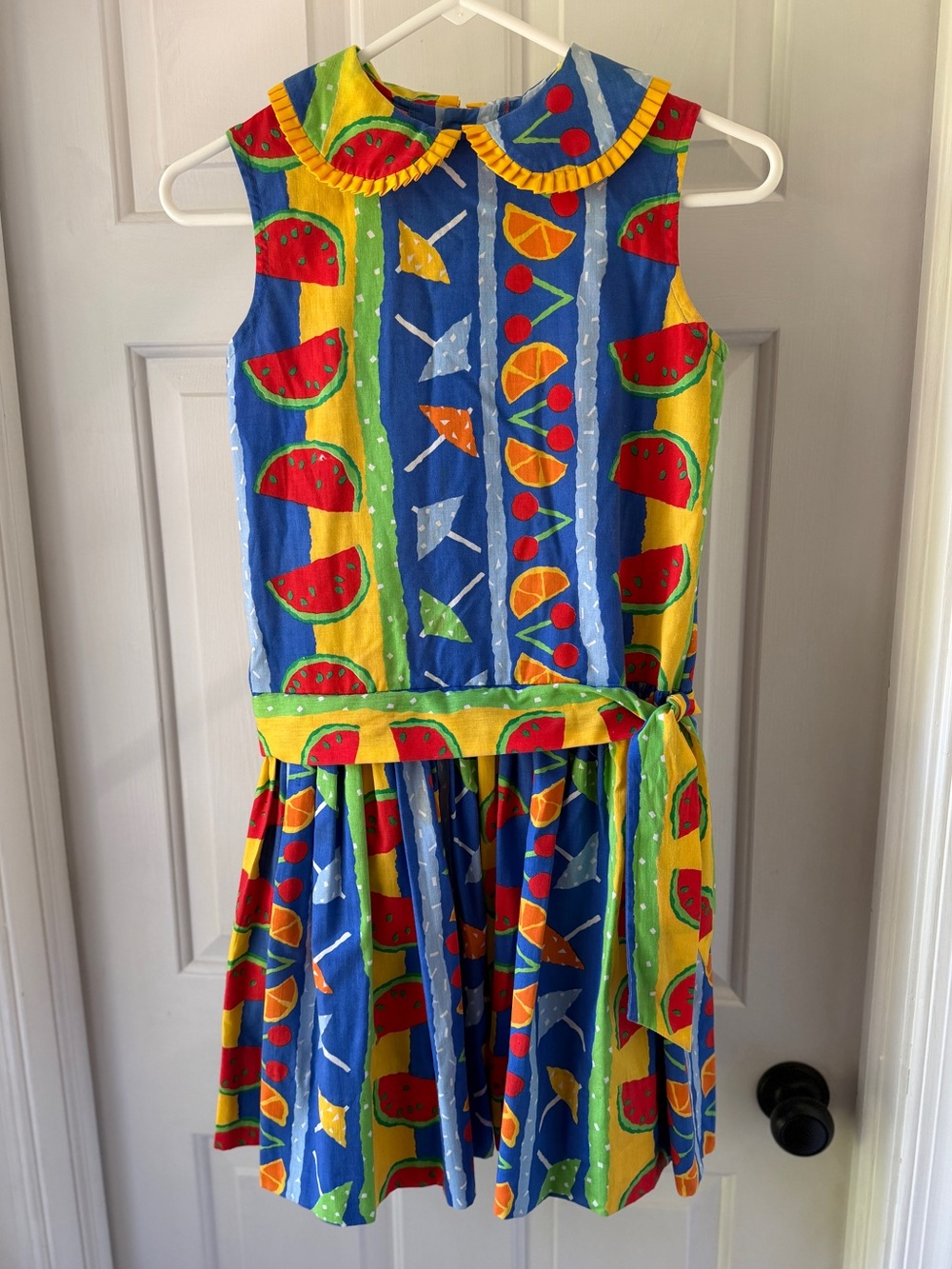 VTG 90s Caroline Classics Fruit  Dress Girls Sz 7